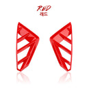 Glossy Point Front Bumper Air Holl Cover 2P Red Carbon for Hyundai Elantra N 22