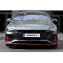 Glossy Point Front Bumper Air Holl Cover 2P Red Carbon for Hyundai Elantra N 22