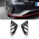 Glossy Point Front Bumper Air Holl Cover 2P Red Carbon for Hyundai Elantra N 22