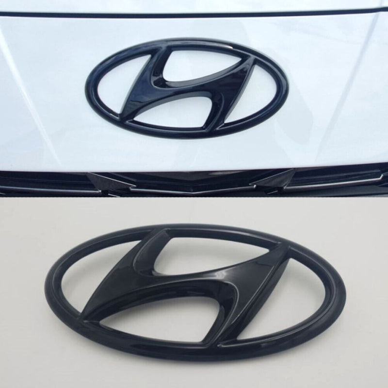 Front Bumper Emblem H Logo Avante Letter Black Emblem for Hyundai Elantra 21-22