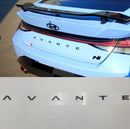 Front Bumper Emblem H Logo Avante Letter Black Emblem for Hyundai Elantra 21-22