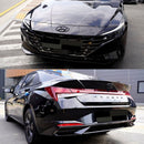 Front Bumper Emblem H Logo Avante Letter Black Emblem for Hyundai Elantra 21-22