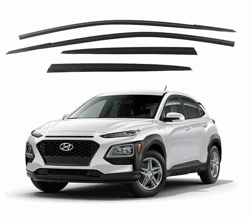 Nuevo Safe Smoke Window Visor Sun Rain Vent Guard 4 piezas Set para Hyundai KONA 2018+