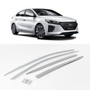 Chrome Window Sun Vent Visor Rain Guards 4P D203 for Hyundai Ioniq 2016-2018