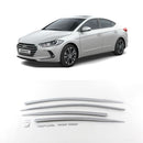 Chrome Window Visor Sun Rain Vent Guard 8P D-205 for Hyundai Elantra AD 16-19