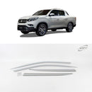 Chrome Window Vent Visor Rain Guard 4P D217 for Ssangyong Rexton Soprts 2018-22