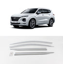 Chrome Window Visor Sun Rain Vent Guard 4P D-218 for Hyundai SantaFe 2019-2022
