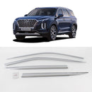 Chrome Window Vent Visor Rain Guard Deflector 4P D221 for Hyundai Palisade 20-22