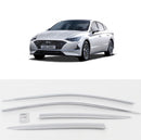 Chrome Window Visor Sun Rain Vent Guard 4P D224 Set for Hyundai Sonata 2020-2022