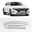 Chrome Window Visor Deflector Rain Guard D228 4P for Hyundai Grandeur IG 19-21