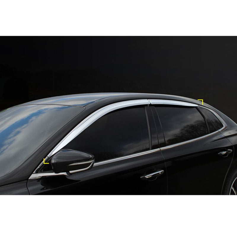 Chrome Window Visor Deflector Rain Guard D228 4P para Hyundai Grandeur IG 19-21