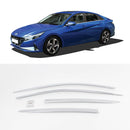 Chrome Window Visor Sun Rain Vent Guard D-234 4Pcs for Hyundai Elantra 2021+