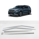 Chrome Window Vent Visor Rain Guard 4PCS Set D235 For KIA Sedona 2021-2022