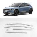 Chrome Window Vent Visors Rain Guard Sun Shield 4P D240 for Hyundai Ioniq5 2021+