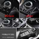 Mayton Matt Wood Gear Panel Molding Car Interior Accessories for Kia EV6 2022