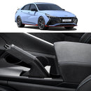 Freno lateral de palanca de estacionamiento negro de gamuza Alcantara genuino para Hyundai Elantra N