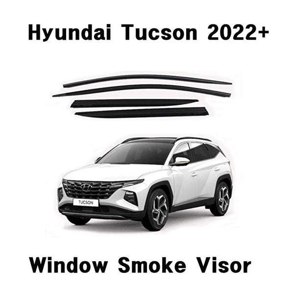 Viseras de ventana de humo, protectores de ventilación de lluvia y sol, Deflector 4 Uds para Hyundai Tucson 2022+