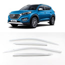 Chrome Window Visor Rain Sun Guards 4P K620 for Hyundai Tucson TL 2016-2019