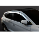 Chrome Window Visor Rain Sun Guards 4P K620 for Hyundai Tucson TL 2016-2019