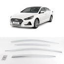 Chrome Window Sun Vent Visor Rain Guards 4P K624 for Hyundai Sonata i45 15-18