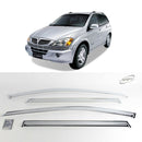 Chrome Window Vent Visor Rain Guard 4PCS Set K632 for Ssangyong Kyron 2005-2011