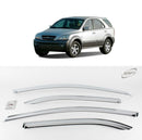 Chrome Window Vent Visor Rain Guard 4PCS Set K639 for Kia Sorento 2003-2009