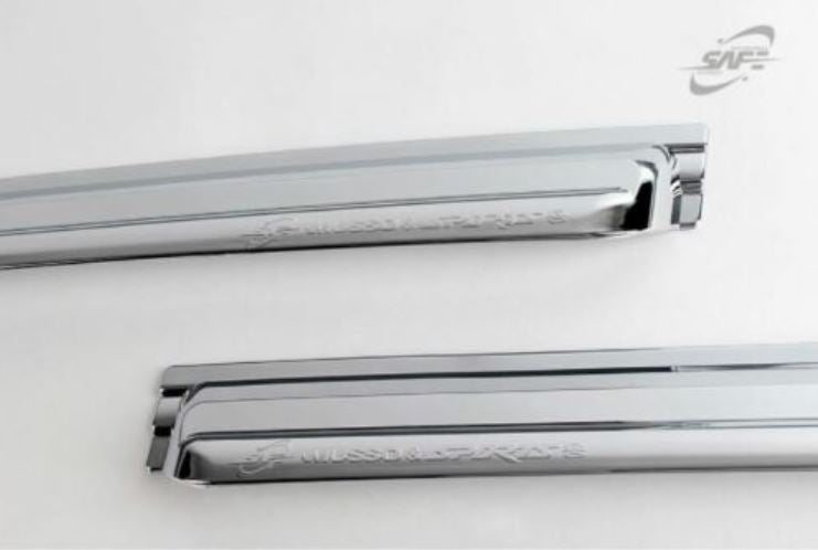 Chrome Window Vent Visor Rain Guard 4P K656 for Ssangyong Musso / Musso Sports