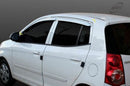 Chrome Window Vent Visor Rain Guard Deflector 4P K667 for Kia Picanto 2004-2010