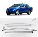 Chrome Window Vent Visor Rain Guard 4P K670 for Ssangyong Actyon Sports 06-11