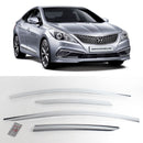 Chrome Window Visor Deflector Rain Guard K730 4P for Hyundai Grandeur HG 12-17