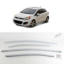 Chrome Window Vent Visor Rain Guard 4PCS Set K731 for Kia Rio Pride 5 2012-2017
