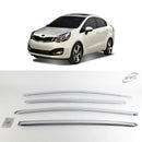 Chrome Window Vent Visor Rain Guard 4PCS Set K733 for Kia Rio Sedan 2012-2017