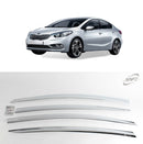 Chrome Window Vent Visor Rain Guard 4PCS Set K746 for Kia Forte 4 Door 2013-2018