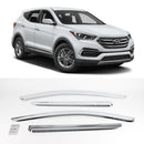 Chrome Window Visor Deflector Rain Guard K749 4P for Hyundai Santa Fe XL 13-19