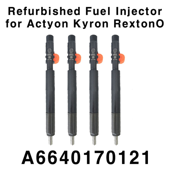 Refur Delphi CRDI Inyector A6640170121 4p Set para Ssangyong Actyon Kyron RextonO