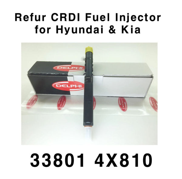 Inyector de combustible diésel Delphi CRDI reacondicionado 33801-4X810 para TERRACAN, CARNIVAL