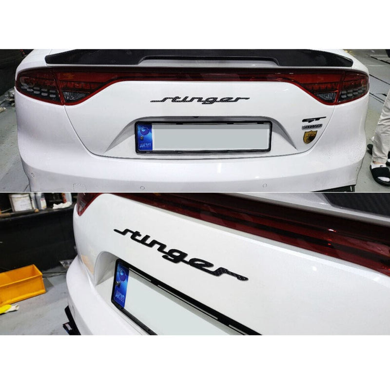 Full Carbon Matte 'Stinger' Lettering Emblem Nameplate for Kia Stinger 2017