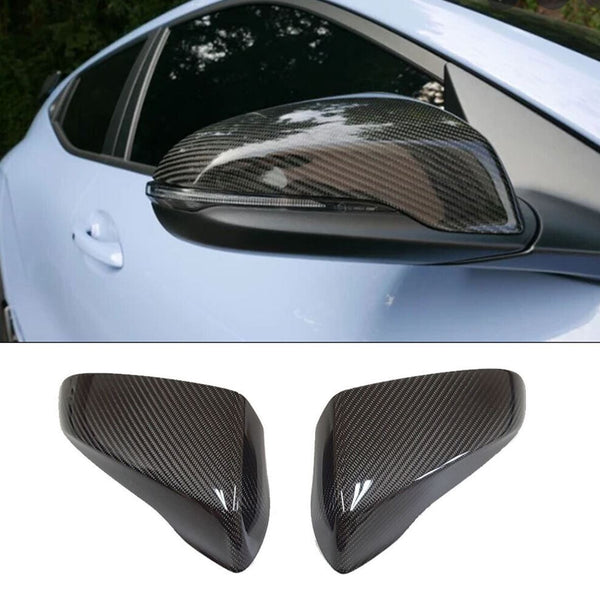 Real Carbon Fiber Door Wing Hood Side Mirror Cover Cap 2p for HYUNDAI Veloster N