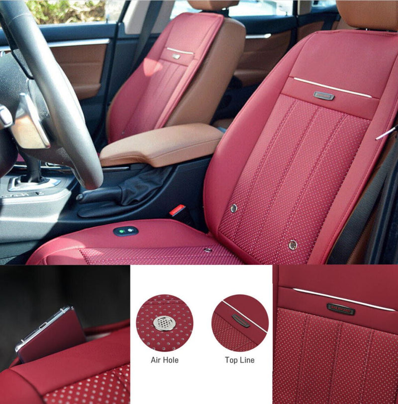 Universal Car Heated Seat Cover Cushion Warmer Heating Pad Cover Red Brown Color