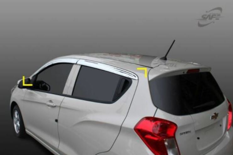 Chrome Window Vent Visor Rain Guard 4PCS Set K617 para Chevrolet Spark 2016-2022