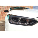 Faro delantero de fibra de carbono Real Eyeline Trim Molding 2p para Hyundai Veloster N 18-20