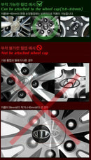 Brenthon Wheel Center Hub Cap 61mm Emblem 4p 1Set For Hyundai & Kia Vehicle